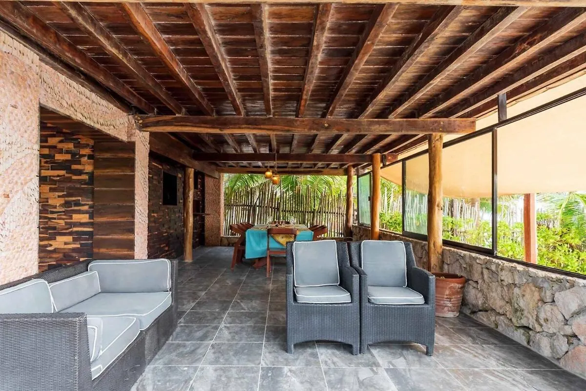 Casa Aakbal Private Beach Fron Sea Best Location Tulum Villa